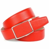 Anthoni Crown Ledergürtel in Orange, mit genarbter Oberfläche, klassisches Design