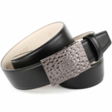 Anthoni Crown Ledergürtel mit Automatik-Schließe, gehämmerte Optik