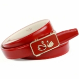 Anthoni Crown Ledergürtel Schließe mit Schwänen