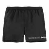 BOSS Badeshorts »B-Dolphin«, mit umlaufendem Markenschriftzug auf dem linken Bein