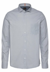 BOSS Langarmhemd »Mypop_5« mit abgerundetem Saum