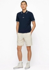 BOSS Poloshirt »PChup« mit Logo-Schriftzug vorne