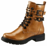 MARCO TOZZI Schnürstiefelette mit Zierband und Kettenverzierung