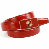 Anthoni Crown Ledergürtel Damengürtel mit filigraner Glas-Schließe