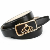 Anthoni Crown Ledergürtel mit goldfarbener Automatik-Schließe, Herzform