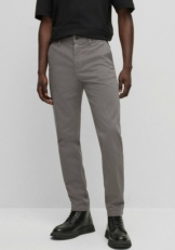 BOSS Chinohose »Taber« aus gefärbtem elastischem Baumwoll-Satin