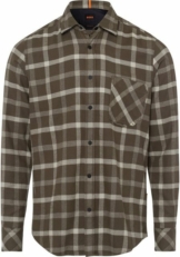 BOSS Flanellhemd mit Druckknöpfen