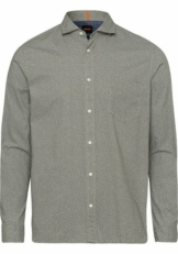 BOSS Langarmhemd »Mypop_5« mit abgerundetem Saum