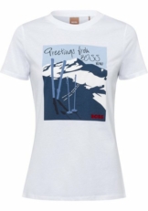 BOSS T-Shirt »C_Elogo_Motive« mit Applikationen auf der Vorderseite