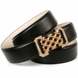 Anthoni Crown Ledergürtel mit Fashion-Koppelschließe, Ton in Ton Steppung