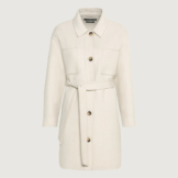 Long-Shacket aus edlem Woll-Doubleface