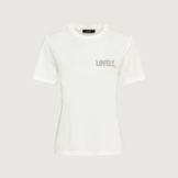 T-Shirt aus Baumwoll-Tencel™-Jersey mit Wording & Herzstickerei