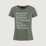 T-Shirt aus Bio-Baumwolle mit Inselnamen-Print