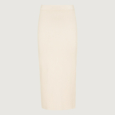 Wadenlanger Rippstrickrock im Viskose-Mix