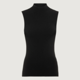 Stricktop aus Lenzing™-EcoVero™ mit Stehkragen