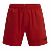 BOSS Badeshorts Dolphin mit umlaufendem Markenschriftzug auf dem linken Bein