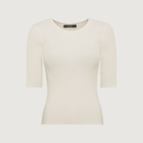 Rippstrickpullover mit Cut-out