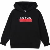 BOSS Hoodie BOSS Kids Hoodie Kapuzensweatshirt schwarz mit Logo