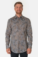 BOSS Langarmhemd Hank Vollzwirn Easy Iron