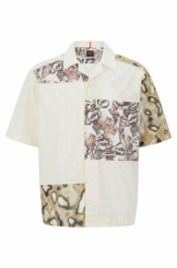 BOSS Langarmhemd Herren Hemd LAPIS Kurzarm Relaxed Fit (1-tlg)