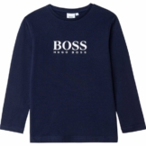 BOSS Longsleeve HUGO BOSS Kids Longsleeve T-Shirt Langarmshirt navy mit Logo 4-16 Jahre