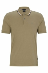 BOSS Poloshirt Slim-Fit Poloshirt mit gestreiftem Kragen
