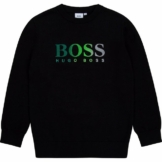 BOSS Strickpullover Hugo Boss Kids Strickpullover schwarz mit Logo