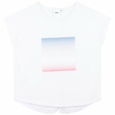BOSS T-Shirt HUGO BOSS Kids Mädchen T-Shirt weiß mit Logo