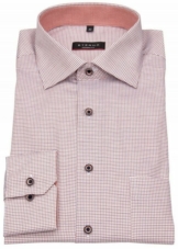 Eterna Karohemd Modern Fit leicht tailliert bügelfrei Button-Down-Kragen