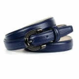 Anthoni Crown Ledergürtel in schmaler Form, Schließe mit Metallgeflecht