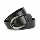 Anthoni Crown Ledergürtel mit aufwendiger Schmuck-Schließe, klassische Form