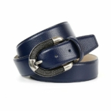 Anthoni Crown Ledergürtel mit aufwendiger silberfarbener Schmuck-Schließe