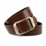 Anthoni Crown Ledergürtel mit goldfarbener Dornschließe