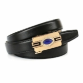Anthoni Crown Ledergürtel Schließe mit blauem Schmuckstein