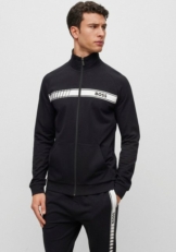 BOSS Sweatjacke Authentic Jacket Z mit hohem Stehkragen