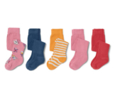 5 Kinder-Baumwoll-Strumpfhosen, rosa