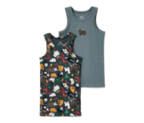 2 Kinder-Unterhemden, Alloverprint