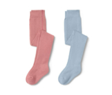 2 Kleinkind-Strumpfhosen, rosa/hellblau