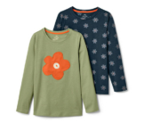 2 Kleinkinder-T-Shirts, Blumen