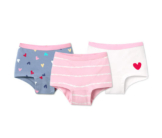 3 Mädchen-Pantys aus Bio-Baumwolle