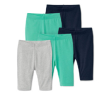 5 Leggings, blau, grün, grau