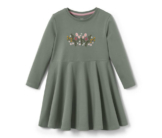 Jerseykleid mit Stickerei