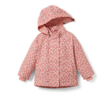 Kleinkind-Thermo-Regenjacke, rosa Tropfen