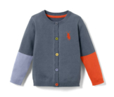 Kleinkinder-Strickjacke, Colorblocking-Design
