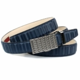 Anthoni Crown Ledergürtel Automatik Gürtel mit gemusterter Schließe