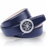 Anthoni Crown Ledergürtel Leicht bombiert, mit Metallic-Finish