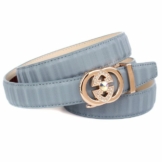 Anthoni Crown Ledergürtel mit goldfarbener Automatik Schließe, Metallschlaufe