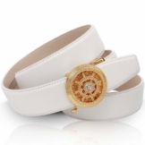 Anthoni Crown Ledergürtel mit goldfarbener Automatik-Schließe und drehendem Steuerruder