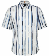 BOSS Langarmhemd Herren Freizeithemd RASH Kurzarm Regular Fit (1-tlg)