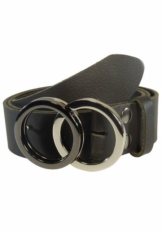 RETTUNGSRING by showroom 019° Ledergürtel mit austauschbarer Schließe »2Kreise Silber/Gold«, 4cm